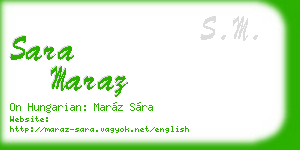 sara maraz business card